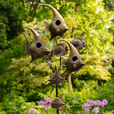 Angel Fish Birdhouse Stake - Click to enlarge
