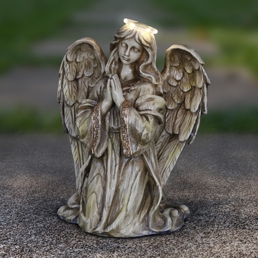 Angel With LED Halo Statue only $64.95 at Garden Fun
