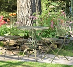 3 Piece Metal Bistro Set - Antique Green