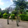 13' Tall Round Metal Garden Gazebo - Antique Green