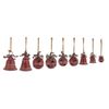 Set of 9 Antique Red Bells