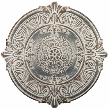 Antique White Medallion Wall Plaque - Click to enlarge