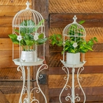 Victorian Birdcage Open Planters (Set of 2) - Antique White