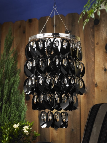 Anywhere Shimmer Chandelier - Large Ovals Black - Click to enlarge