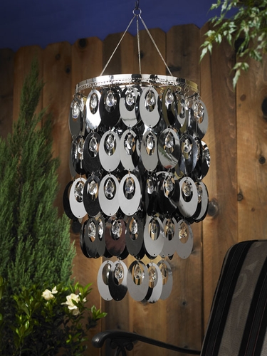Anywhere Shimmer Chandelier - Large Oval Platinum - Click to enlarge