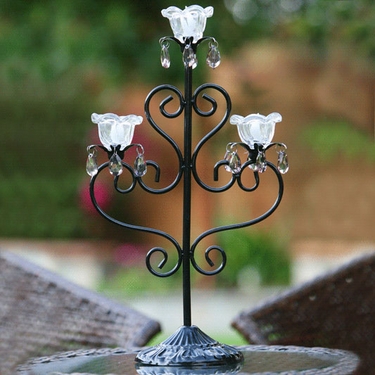 Anywhere Triple Flame Candelabra - Black - Click to enlarge
