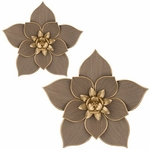 Ash Woodland Flower Wall Decor (Set of 2)