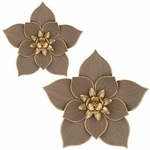 Ash Woodland Flower Wall Decor (Set of 2)