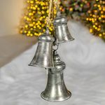 Assorted 3-Piece Iron Bell Clusters (Set of 7) - Antique Silver
