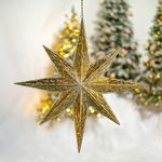 Assorted Iron North Star Hanging Decor (Set of 6) - Antique Gold