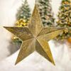 Assorted Metal 5-Point Christmas Stars Hanging Decor (Set of 6)