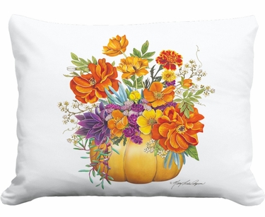 Autumn Pumpkin Bloom Outdoor Pillow - Click to enlarge