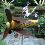 Aviator Dog Whirligig Stake Aviator Dog Whirligig Stake