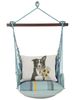 Azure Bay Collie with Sunflowers Hammock Chair Swing Set