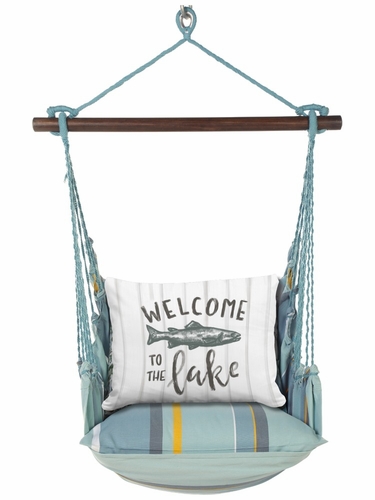 Azure Bay Welcome to the Lake Hammock Chair Swing Set - Click to enlarge