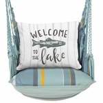 Azure Bay Welcome to the Lake Hammock Chair Swing Set