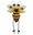 28" Friendly Garden Bee Stake