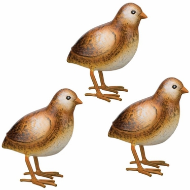 Baby Quail Decor Chicks (Set of 3) - Click to enlarge