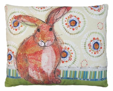 Background Bunny Outdoor Pillow - Click to enlarge