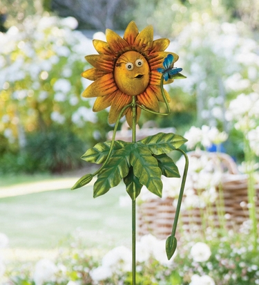 Be Jolly Sunflower Garden Stake (Set of 2) - Click to enlarge