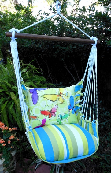 Beach Boulevard Butterflies Hammock Chair Swing Set - Click to enlarge