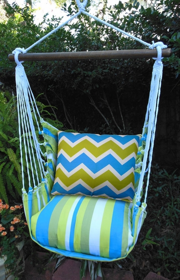 Beach Boulevard Chevron Hammock Chair Swing Set - Click to enlarge