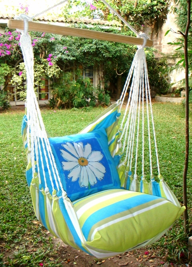 Beach Boulevard Daisy Hammock Chair Swing Set - Click to enlarge