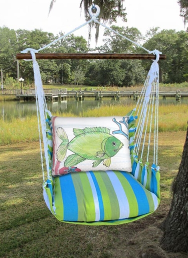 Beach Boulevard Fish w/Coral Hammock Chair Swing Set - Click to enlarge
