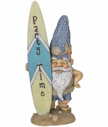 Beach Bum Gnome - Surfing Party Time - Click to enlarge
