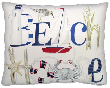 Beach House Outdoor Pillow - Click to enlarge