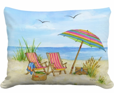 Beach Summer Days Outdoor Pillow - Click to enlarge