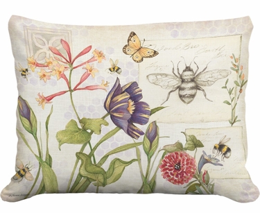 Bee Humble Flower Outdoor Pillow - Click to enlarge