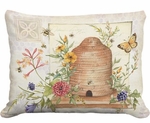 Bee Humble Skep Outdoor Pillow
