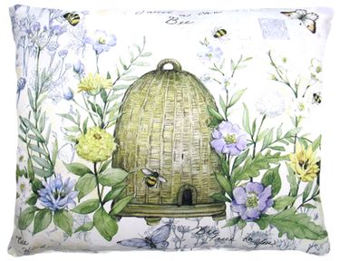 Bee Skep Outdoor Pillow - Click to enlarge