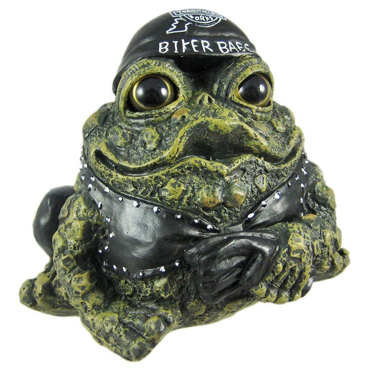 Biker Babe Toad Green only at Garden Fun