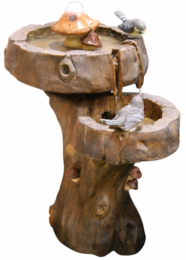 Bird Habitat Outdoor Fountain w/LED Lights - Click to enlarge