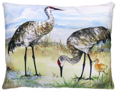Birds on Beach Outdoor Pillow - Click to enlarge