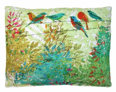 Birds on Wire Outdoor Pillow - Click to enlarge
