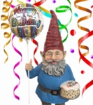 Happy Birthday Gnome w/Balloon!