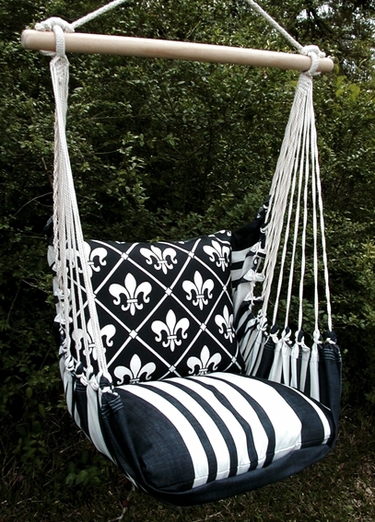 Black French Quarter Hammock Chair Swing Set - Click to enlarge