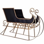 40" Black & Gold Metal Sleigh 40" Black & Gold Metal Sleigh