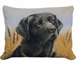 Black Labrador Outdoor Pillow