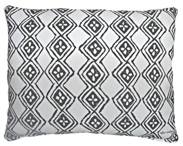 Black Pattern Outdoor Pillow - Click to enlarge