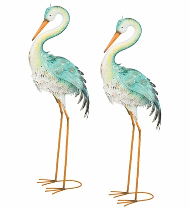 Blue Bayou Preening Herons (Set of 2) - Click to enlarge