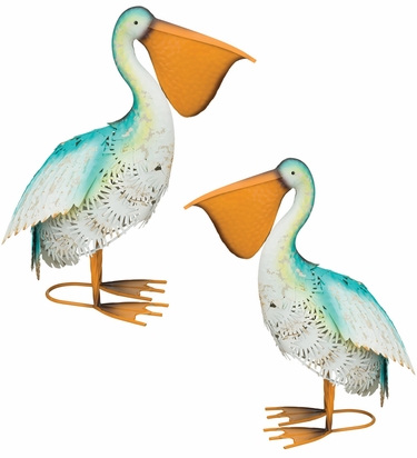 Blue Bayou Feeding Pelicans (Set of 2) - Click to enlarge