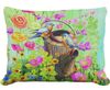 Blue Birds w/Watering Can Outdoor Pillow