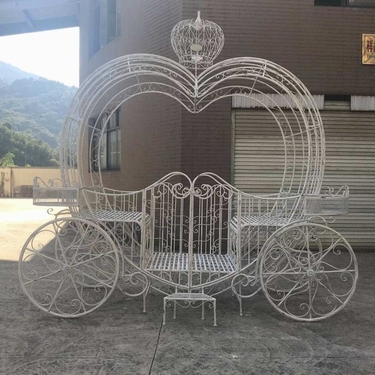 Antique Blue Cinderella Heart-Shaped Carriage - Click to enlarge