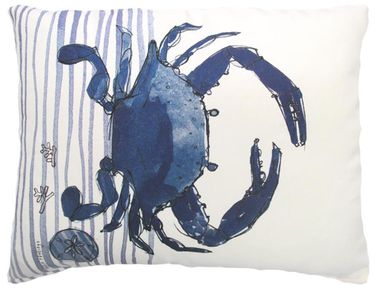 Blue Crab Outdoor Pillow - Click to enlarge