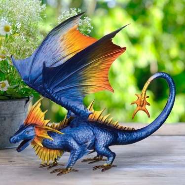 Blue Dragon Decor Statues (Set of 2) - Click to enlarge