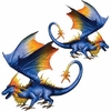 Blue Dragon Decor Statues (Set of 2)